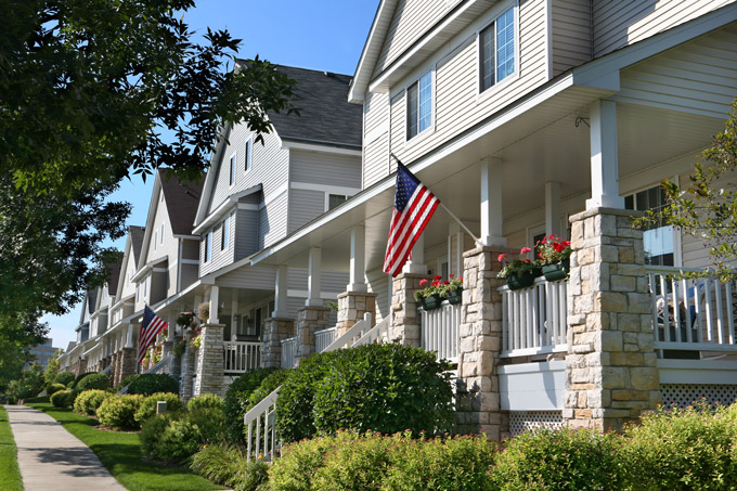 row of townhouses